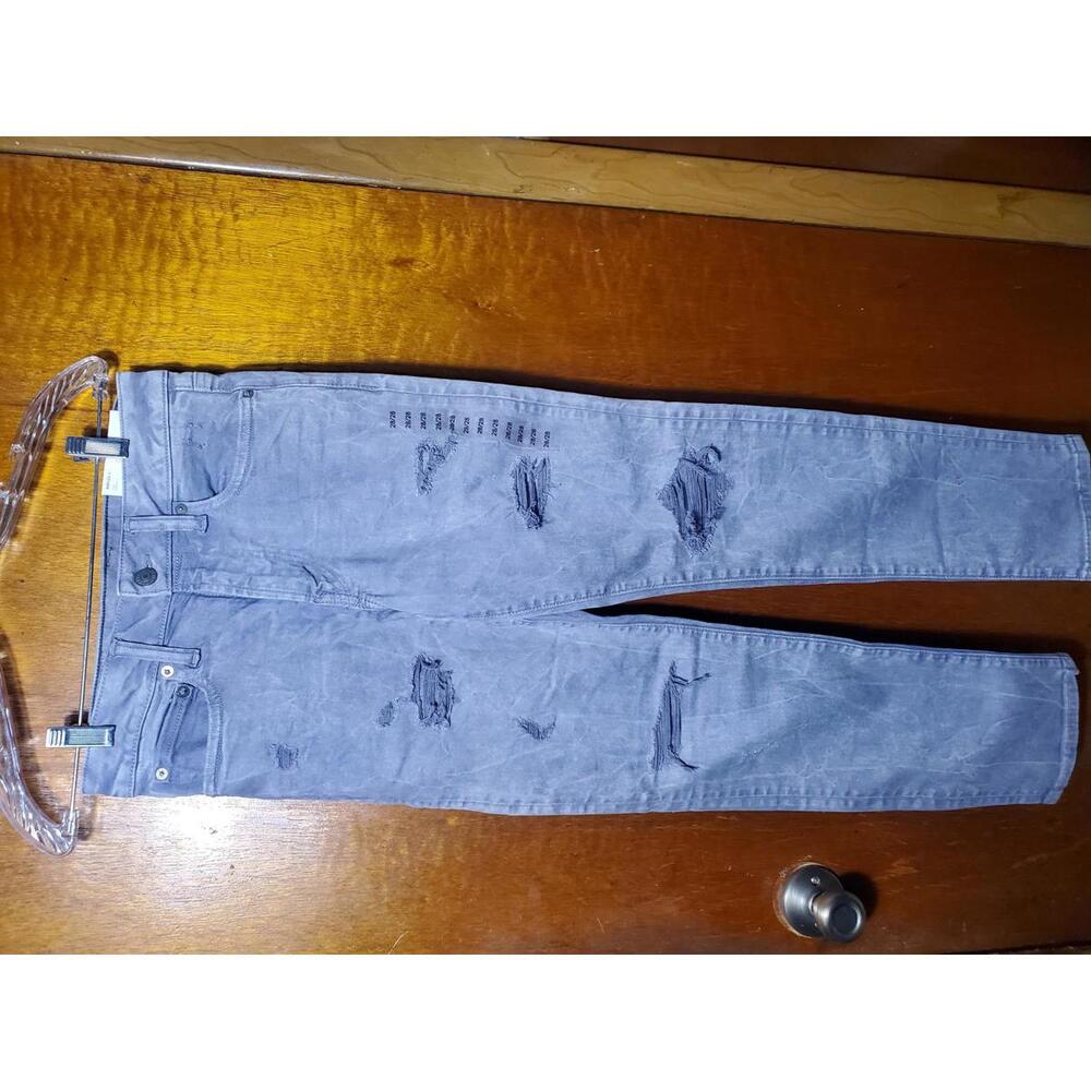 NWT Women’s American Eagle Air Flex Plus Gray Denim Distress Jeans 28x28
